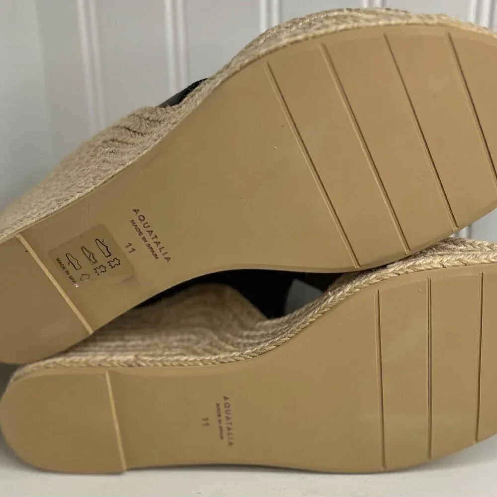 Aquatalia Womens Marina Black Espadrilles Size 11 (7611939)